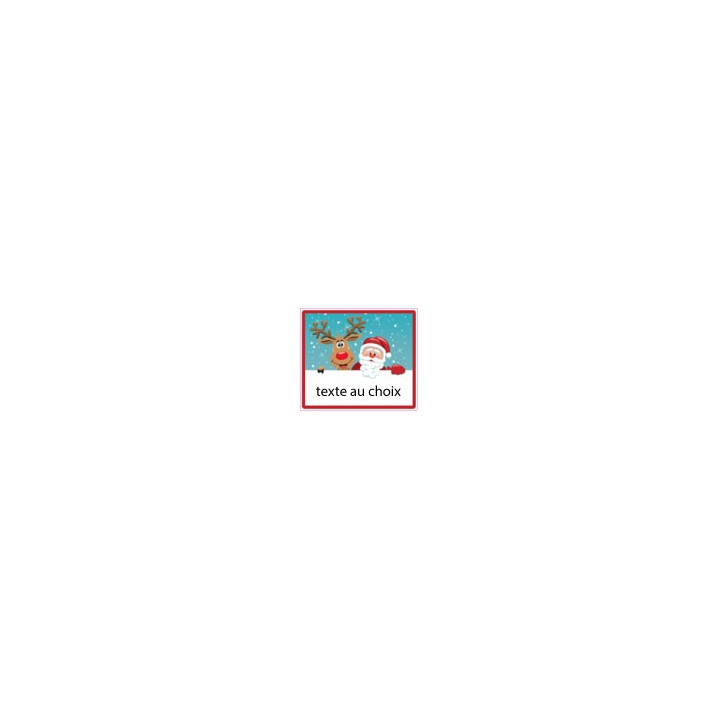Autocollant Sticker personnalisé etiquette Noel logo1-3 noël