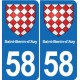 58 Prémery blason autocollant plaque stickers ville