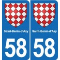 58 Prémery blason autocollant plaque stickers ville