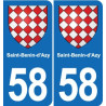 58 Prémery blason autocollant plaque stickers ville