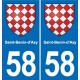 58 Prémery blason autocollant plaque stickers ville