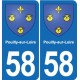 58 Prémery blason autocollant plaque stickers ville