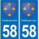58 Prémery blason autocollant plaque stickers ville