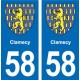 58 Prémery blason autocollant plaque stickers ville