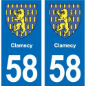 58 Prémery blason autocollant plaque stickers ville