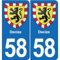 58 Prémery blason autocollant plaque stickers ville