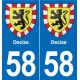 58 Prémery blason autocollant plaque stickers ville