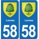 58 Prémery blason autocollant plaque stickers ville