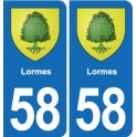 58 Prémery blason autocollant plaque stickers ville