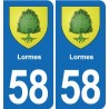 58 Prémery blason autocollant plaque stickers ville