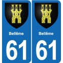 61 Vimoutiers blason autocollant plaque stickers ville