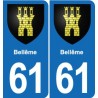 61 Vimoutiers blason autocollant plaque stickers ville