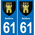 61 Vimoutiers blason autocollant plaque stickers ville