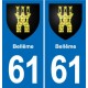 61 Vimoutiers blason autocollant plaque stickers ville