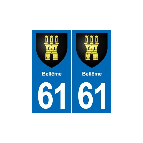 61 Vimoutiers blason autocollant plaque stickers ville