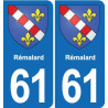 61 Vimoutiers blason autocollant plaque stickers ville
