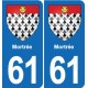 61 Vimoutiers blason autocollant plaque stickers ville