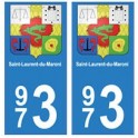 973 Saint-Laurent-du-Maroni autocollant plaque