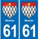 61 Vimoutiers blason autocollant plaque stickers ville
