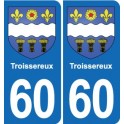 60 Senlis blason autocollant plaque stickers ville