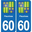 60 Senlis blason autocollant plaque stickers ville