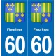 60 Senlis blason autocollant plaque stickers ville