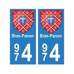 974  Bras-Panon autocollant plaque