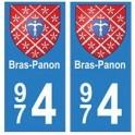 974  Bras-Panon autocollant plaque