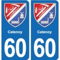60 Senlis blason autocollant plaque stickers ville
