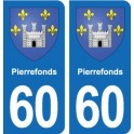 60 Senlis blason autocollant plaque stickers ville