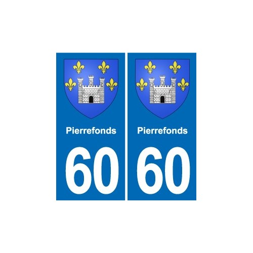 60 Senlis blason autocollant plaque stickers ville