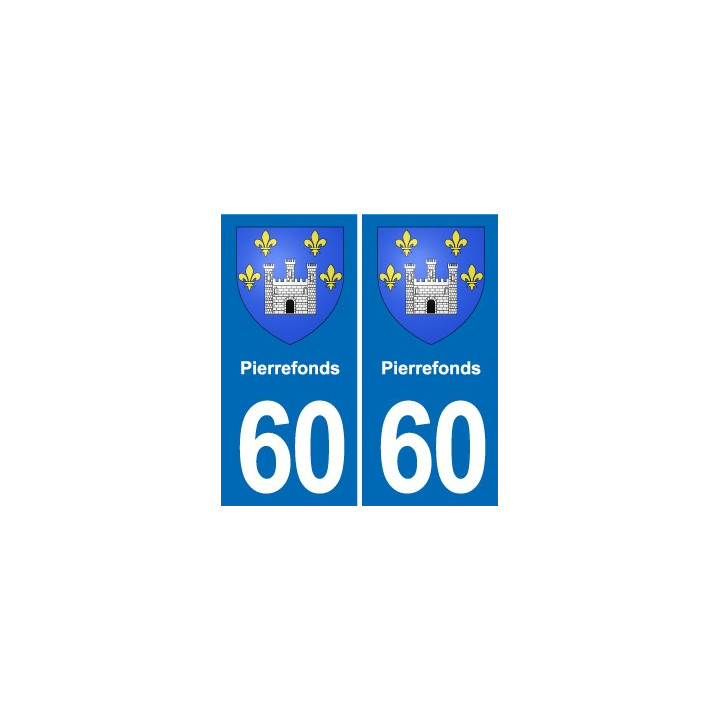 60 Senlis blason autocollant plaque stickers ville