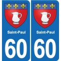 60 Senlis blason autocollant plaque stickers ville