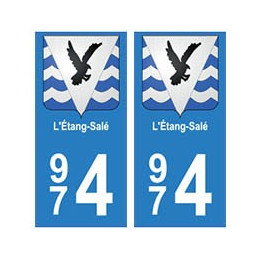 974 L'Etang-Salé autocollant plaque