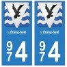 974 L'Etang-Salé autocollant plaque