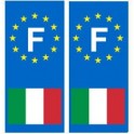 Italia F De La Etiqueta Engomada