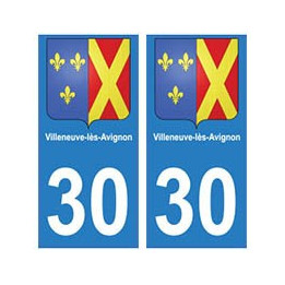 30 Villeneuve-lès-Avignon ville autocollant plaque stickers