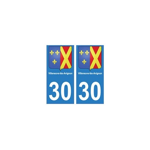 30 Villeneuve-lès-Avignon ville autocollant plaque stickers