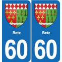 60 Senlis blason autocollant plaque stickers ville