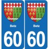 60 Senlis blason autocollant plaque stickers ville