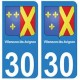 30 Villeneuve-lès-Avignon ville autocollant plaque stickers