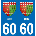 60 Senlis blason autocollant plaque stickers ville
