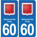 60 Senlis blason autocollant plaque stickers ville