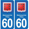 60 Senlis blason autocollant plaque stickers ville