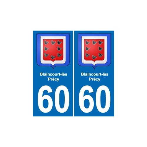60 Senlis blason autocollant plaque stickers ville