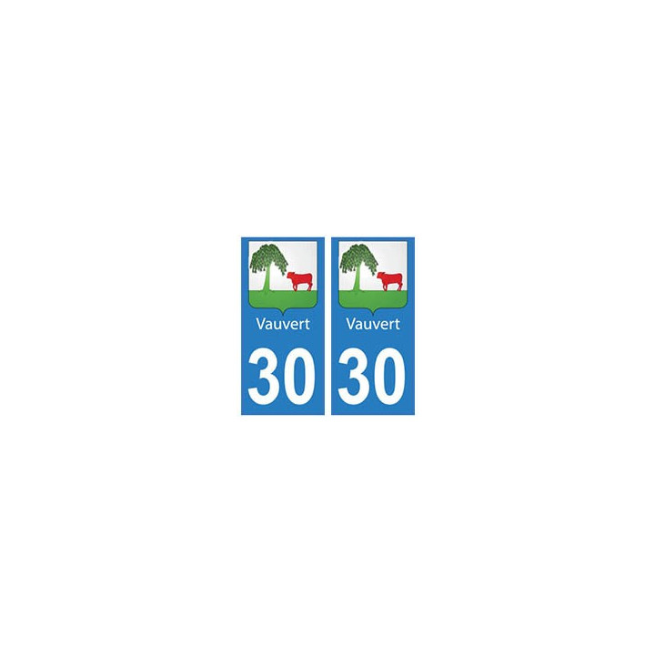 30 Vauvert ville autocollant plaque stickers