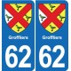 62 Coulogne blason autocollant plaque stickers ville