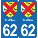 62 Coulogne blason autocollant plaque stickers ville