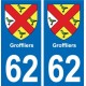 62 Coulogne blason autocollant plaque stickers ville