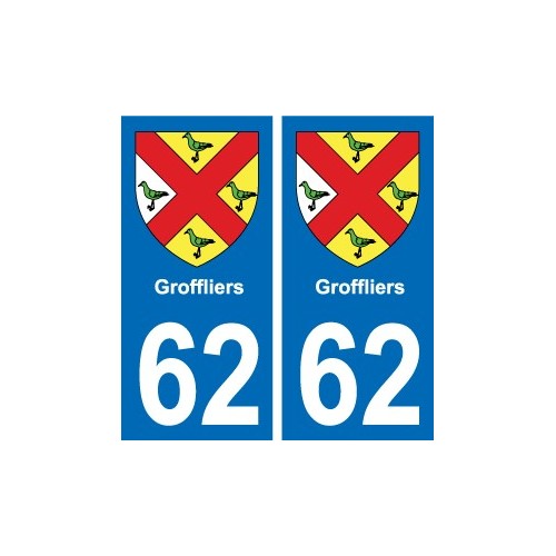 62 Coulogne blason autocollant plaque stickers ville